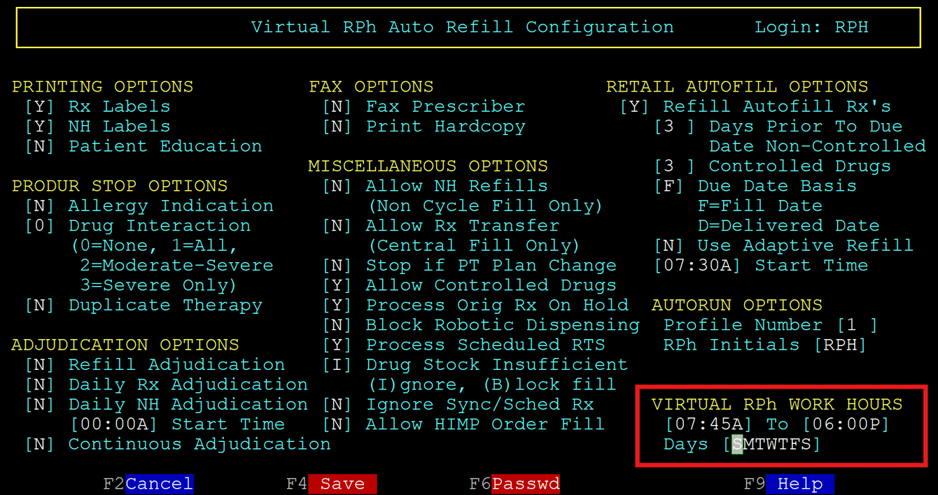 Hive Rph Virtual Pharmacist Setup Guide/Core Functionality